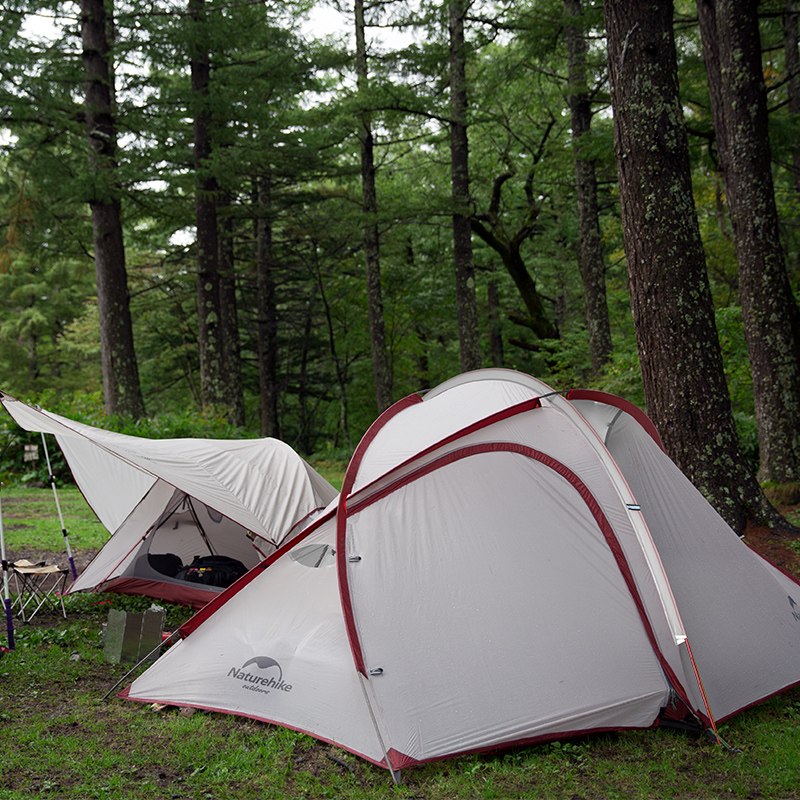 NATUREHIKE NH18K240 P Hiby one big bedroom 2 3 man tent Greywhite mat 20D updated 10