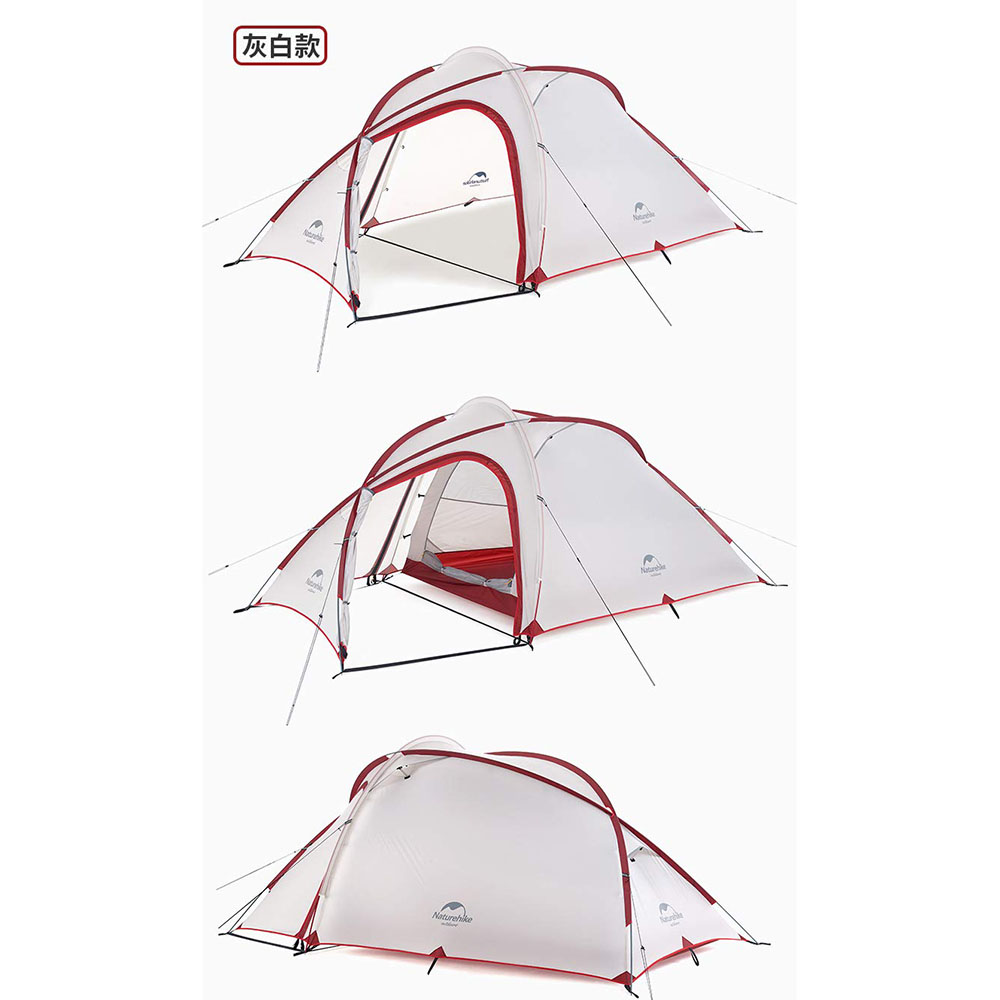 NATUREHIKE NH18K240 P Hiby one big bedroom 2 3 man tent Greywhite mat 20D updated 13