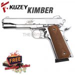 KUZEY M1911 KIMBER GRIP Wood Shiny Silver -01