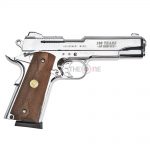 KUZEY M1911 COLT’S 100 YEAR GRIP Wood Shiny Silver – 02