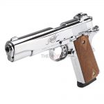 KUZEY M1911 KIMBER GRIP Wood Shiny Silver -06