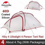 NATUREHIKE NH18K240-P – Hiby one big bedroom 2-3 man tent (Greywhite + mat 20D updated) 05